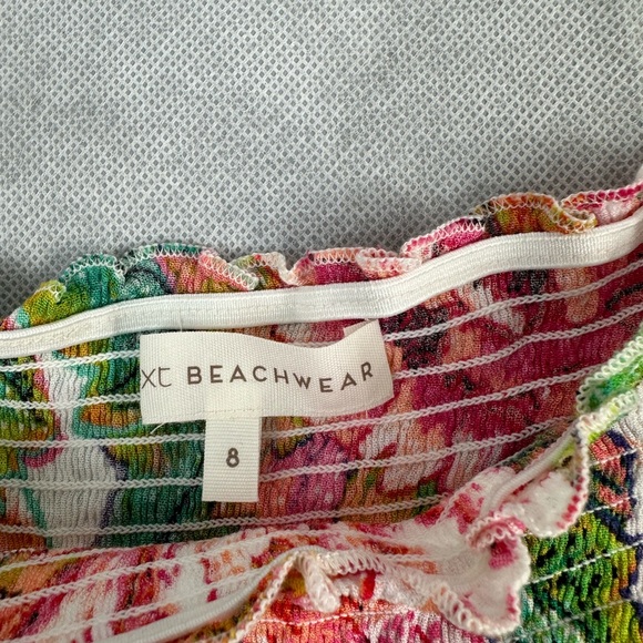 Size 8 Next Beachwear summer stretchy dress floral pink - Picture 2 of 2